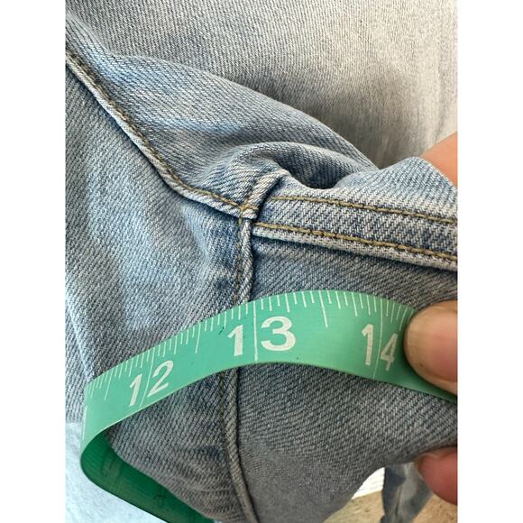 Lands End women’s straight leg jeans, light wash mid rise triadMom plus size  - Picture 8 of 11